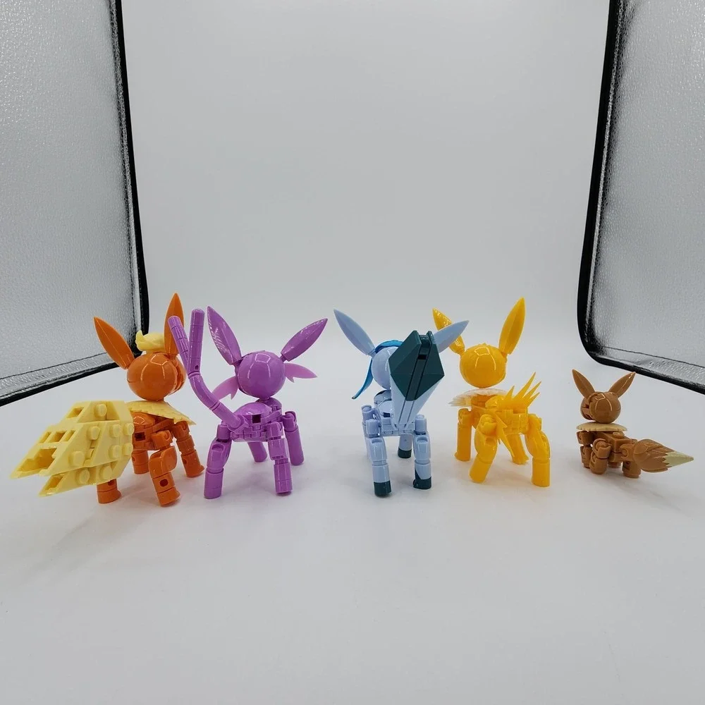 Lot of 5 Pokemon MEGA Construx Articulated Building Block‎ Figures 2019 Eevee